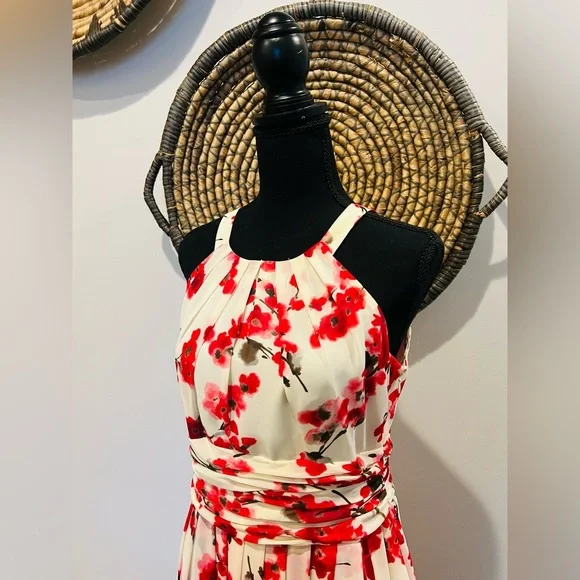 Jones New York Midi Halter Floral Dress